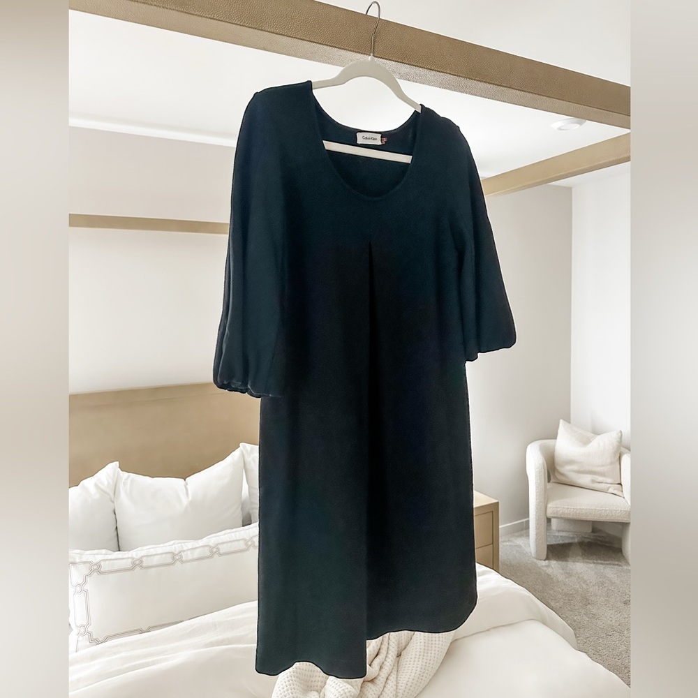 Calvin Klein Black Bell Sleeve Cocktail Dress